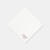 Personalisierte Minimale Paare Monogramm Hochzeit Serviette (Ecke)
