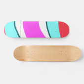 personalisierte, minimalfarbige Rot Skateboard (Horizontal)