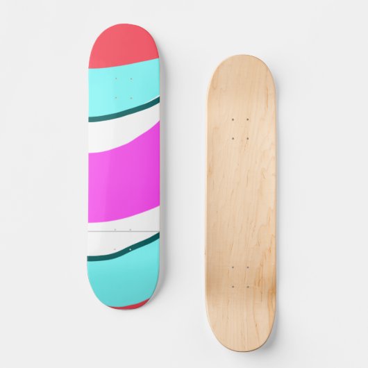 personalisierte, minimalfarbige Rot Skateboard (Vorderseite)