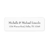 Personalisierte Minimalistische B- und W-Adressenm (Vorne)