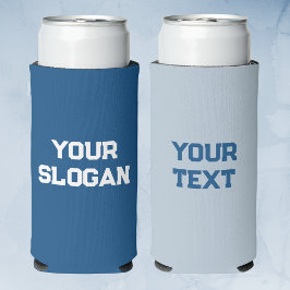 Personalisierte Minimalistische blaue Farben Selters Dosenkühler