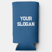 Personalisierte Minimalistische blaue Farben Selters Dosenkühler (Vorderseite)