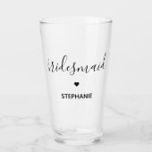 Personalisierte Minimalistische Bridesmaid kundens Glas (Vorderseite)