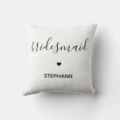 Personalisierte Minimalistische Bridesmaid kundens Kissen (Rückseite)