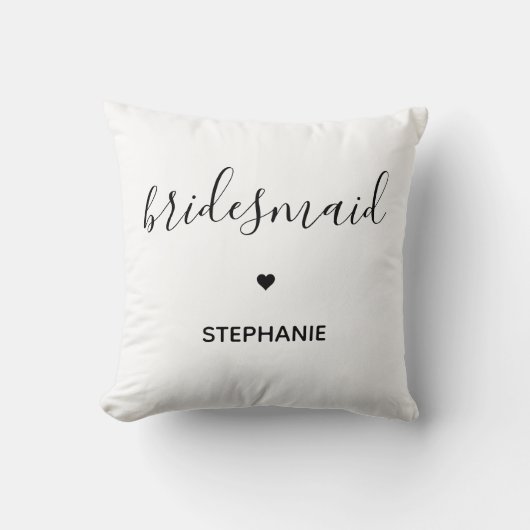 Personalisierte Minimalistische Bridesmaid kundens Kissen (Vorderseite)