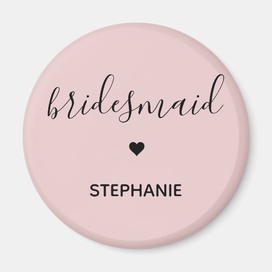 Personalisierte Minimalistische Bridesmaid kundens Magnet (Vorne)