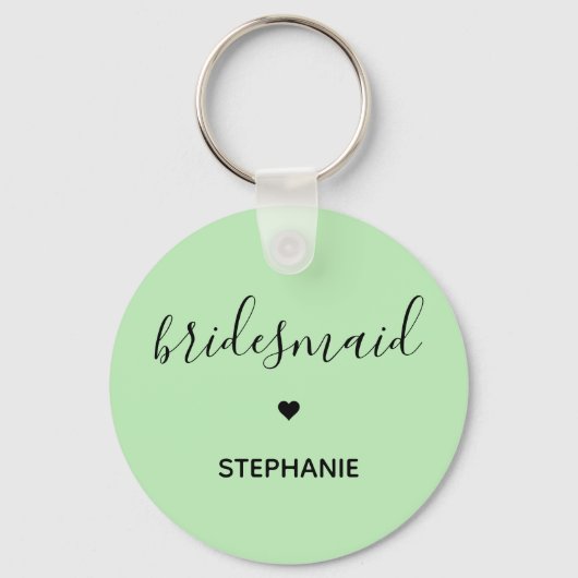 Personalisierte Minimalistische Bridesmaid kundens Schlüsselanhänger (Vorderseite)