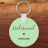 Personalisierte Minimalistische Bridesmaid kundens Schlüsselanhänger (Vorderseite)