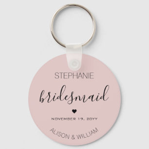 Personalisierte Minimalistische Bridesmaid kundens Schlüsselanhänger