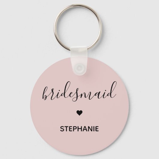Personalisierte Minimalistische Bridesmaid kundens Schlüsselanhänger (Vorderseite)