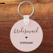 Personalisierte Minimalistische Bridesmaid kundens Schlüsselanhänger (Vorderseite)