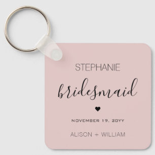 Personalisierte Minimalistische Bridesmaid kundens Schlüsselanhänger