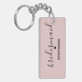 Personalisierte Minimalistische Bridesmaid kundens Schlüsselanhänger (Vorderseite links)