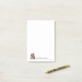 Personalisierte Minimalistische Buchliebhaber Post-it Klebezettel (Auf Schreibtisch)