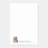Personalisierte Minimalistische Buchliebhaber Post-it Klebezettel (Vorderseite)