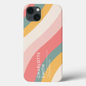 Personalisierte Minimalistische Farbwelle Case-Mate iPhone Hülle (Rückseite)