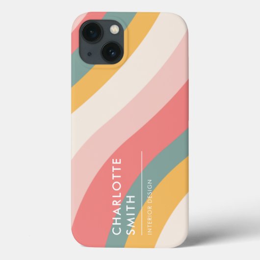 Personalisierte Minimalistische Farbwelle Case-Mate iPhone Hülle (Rückseite)
