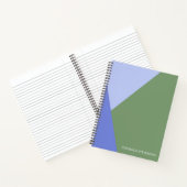 Personalisierte Minimalistische Geometrie, Lila gr Notizblock (Innenseite)