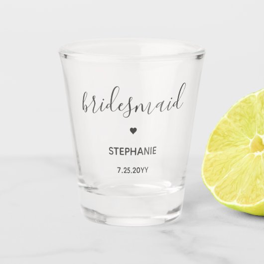 Personalisierte Minimalistische Geschenke von Brid Schnapsglas (Vorderseite)