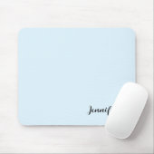Personalisierte Minimalistische Girl Pastel Blue Mousepad (Mit Mouse)