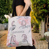 Personalisierte Minimalistische Hijab-Linienkunst  Tasche