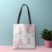 Personalisierte Minimalistische Hijab-Linienkunst  Tasche