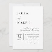 Personalisierte Minimalistische Hochzeit Einladung (Vorderseite)