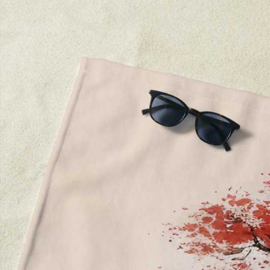 PERSONALISIERTE Minimalistische japanische Küste Strandtuch (Beispiel)