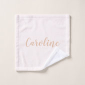 Personalisierte Minimalistische Kalligrafie Name B Badhandtuch Set (Waschlappen)