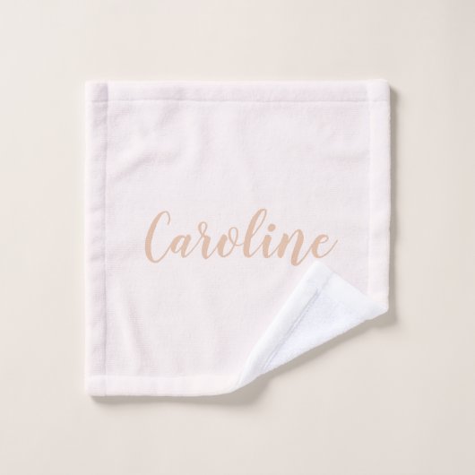 Personalisierte Minimalistische Kalligrafie Name B Badhandtuch Set (Waschlappen)