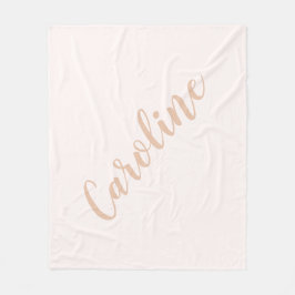 Personalisierte Minimalistische Kalligrafie Name B Fleecedecke