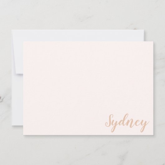 Personalisierte Minimalistische Kalligrafie Name B Mitteilungskarte (Vorderseite)