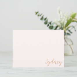 Personalisierte Minimalistische Kalligrafie Name B Mitteilungskarte