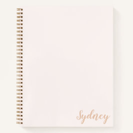 Personalisierte minimalistische Kalligrafie Name B Notizblock