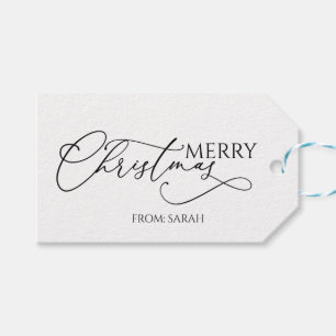 Personalisierte minimalistische Kalligrafie Weihna Geschenkanhänger