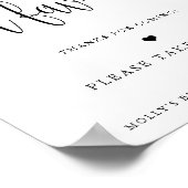 Personalisierte Minimalistische Kalligraphie-Lecke Poster (Ecke)