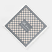 Personalisierte Minimalistische Napkins Light Grau Serviette (Ecke)