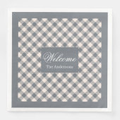 Personalisierte Minimalistische Napkins Light Grau Serviette (Vorderseite)