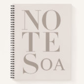 Personalisierte Minimalistische Notizen Benutzerde Notizblock (Vorderseite)