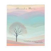 Personalisierte Minimalistische Pastagerichtung No Notizblock (Vorderseite)