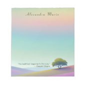 Personalisierte Minimalistische Pastagerichtung No Notizblock (Vorderseite)