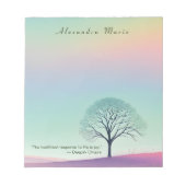 Personalisierte Minimalistische Pastagerichtung No Notizblock (Vorderseite)