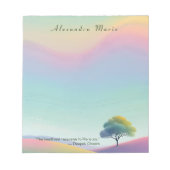 Personalisierte Minimalistische Pastagerichtung No Notizblock (Vorderseite)