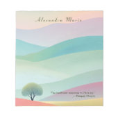 Personalisierte Minimalistische Pastagerichtung No Notizblock (Vorderseite)