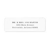 Personalisierte Minimalistische Rücksendeadresse (Vorne)