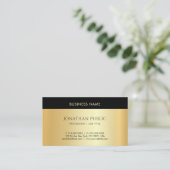 Personalisierte Minimalistische Vorlage für Gold L Visitenkarte (Stehend Vorderseite)