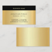 Personalisierte Minimalistische Vorlage für Gold L Visitenkarte (Vorne/Hinten)