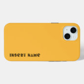 Personalisierte, Minimalistische, warme gelbe Farb Case-Mate iPhone Hülle (Rückseite (Horizontal))