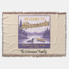 Personalisierte Minnesota-Wurfdecke Decke