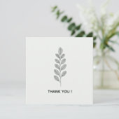 Personalisierte Mintgrüne Botanische Hochzeitseinl Dankeskarte (Stehend Vorderseite)